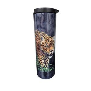 The Mountain Stainless Steel Travel Mug With Leopard Design